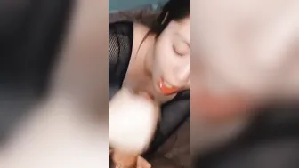 Nasty bimbo mom offer head with new lube and kinky talk