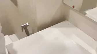 Suction porn video – Double suction. Depraved bitch blows 2 gigantic dicks into the WC