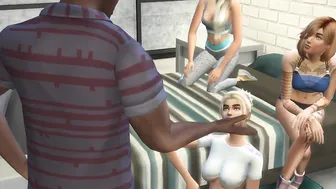 A man and 3 bimbos have rich sex - Naughty Goddess Animations