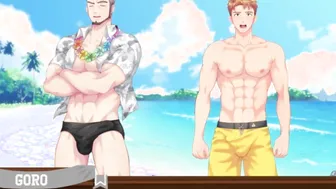 Yoshi blows off Goro on the beach and getting pounded - Camp Buddy: Scoutmaster Season