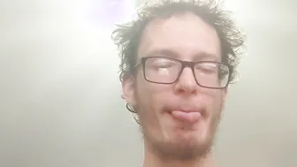 Thin bro loves to spit and vape circles