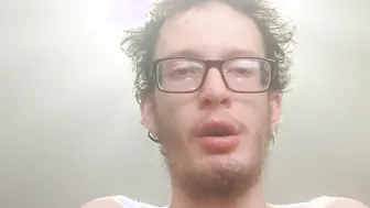 Thin bro loves to spit and vape circles