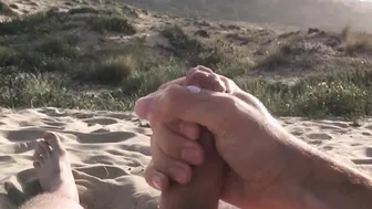 First slow motion jizzed on nudist beach