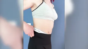 Sissy bitch teases her Ass into TIGHT g-string