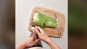 How to masturbate the cock with aloe vera lube gel and ejaculate a lot of sperm - pov tutorial