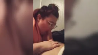 BBW Gagging on Gigantic Cock