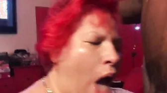 Milf gagg and drool on penis