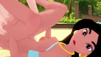 Princess Jasmine Banged on the carpet Alladin