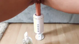 LustyTime Fucking Machine - Stuffing both of her Holes