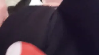 Caught my beauty stepsister masturbating and filled her face with cum