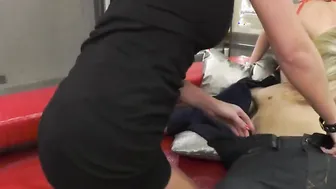 2 Big Boobed Blondes Tag-Team Turned On Dudes Gigantic Penis