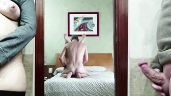 filthy lovers masturbates watching their friends having sex
