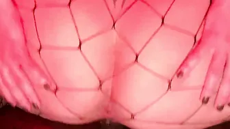 Bimbo Cady Nice German Amateur ride big black cock Toy inside Fishnet