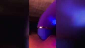 My swollen clitoris is about to bust so rough from my clitoris blowing sex toy 