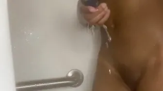 Pink Twat play into shower