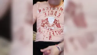 Jerk off into living room