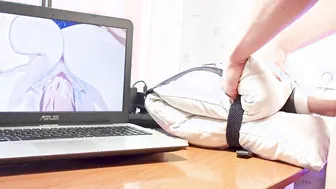 Animated fan Fucks dakimakura Rem from Re:Zero Watching Uncensored Anime. With title