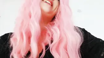 Thicc pink-haired momma wants to drill your butt with a strap-on