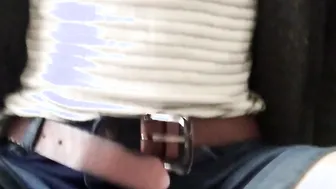 Crossdresser cum without hands
