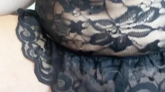 Licked blown then sat on a gigantic penis finished twice