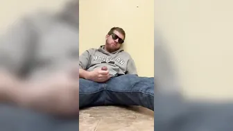 Jacking Off On the Toilet Floor into My Jeans and Sweatshirt