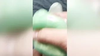 Masturbating with a Slime into a Condom