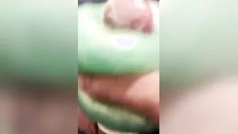 Masturbating with a Slime into a Condom