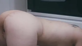Submissive Hoe Cleans the Floor Getting Fuck Makes a Mess and LICKS CUM OFF THE FLOOR