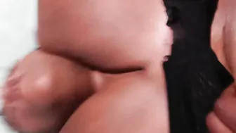 Creamy butt shots wit shaking orgasm