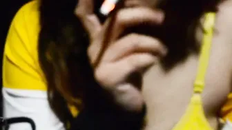 Smoking cigarette