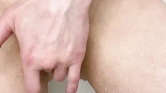Water treatment for vulgar vagina till she getting rough orgasm Snatch contractions from shower masturbati