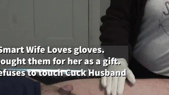 Milf Milks Husband w Latex Glove Hand Job three Day Chastity Release for Cuck Hubby