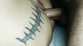 Gigantic cock tight twat