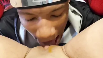 Daddy eats me like the Cookie Monster with syrup