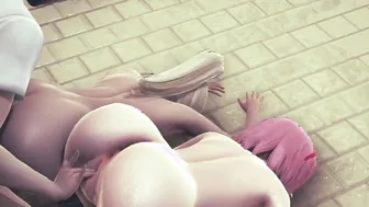 Sakura and Ino agreed to group sex with a stranger