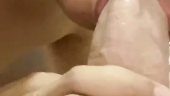 A long sloppy close-up head