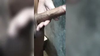 Strocking my huge penis 