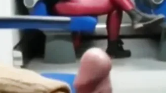 Having a oral sex by a stranger into a train - cum in mouth amateur