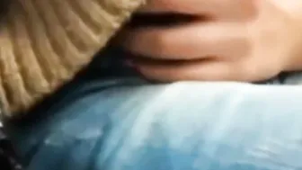 Having a oral sex by a stranger into a train - cum in mouth amateur