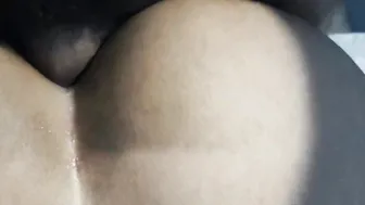 giving the babe butt to the huge cocks hubby