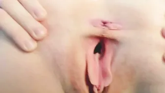 brush tiny titis gape vagina open wide