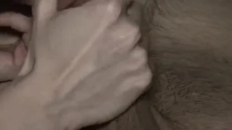 Beauty Professor inside crotchless lingerie blows and fucks my penis and creampied