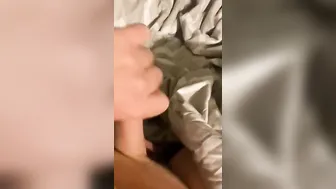 Jack off cum on hand
