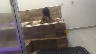 Double creampied inside interracial cuckold three-way after cuckold husband come