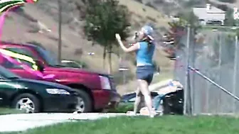 Sweet Little April lollipop Cunt Outdoors