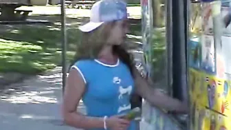 Sweet Little April lollipop Cunt Outdoors