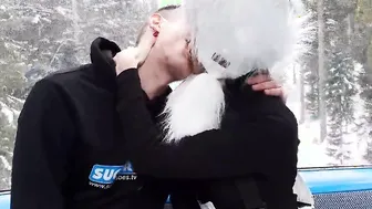 Outside sex on the cable lift