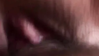 Dick Rubbing Clitoris and Cum into Dripping Twat
