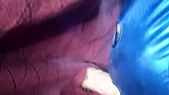 Ex-Wife practicing to suck 3 dicks inside gloryhole