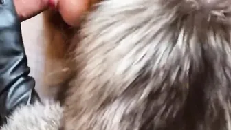 Bae hoe inside fox fur coat pounded rough pov